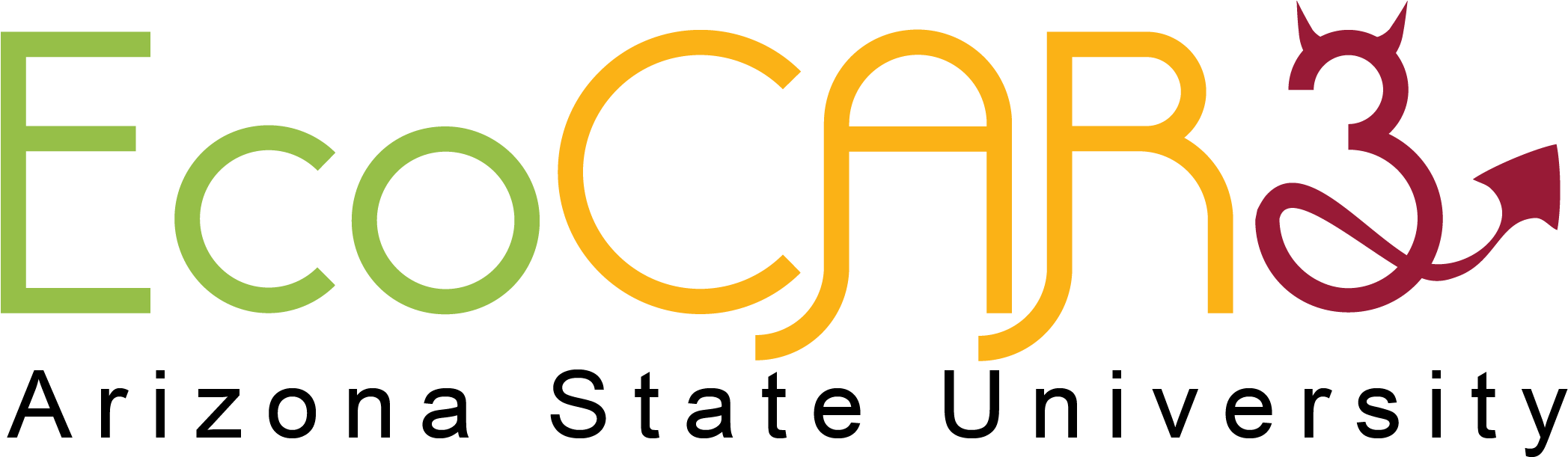 Asu Ecocar3 Logo4c - Ecocar (2094x625), Png Download
