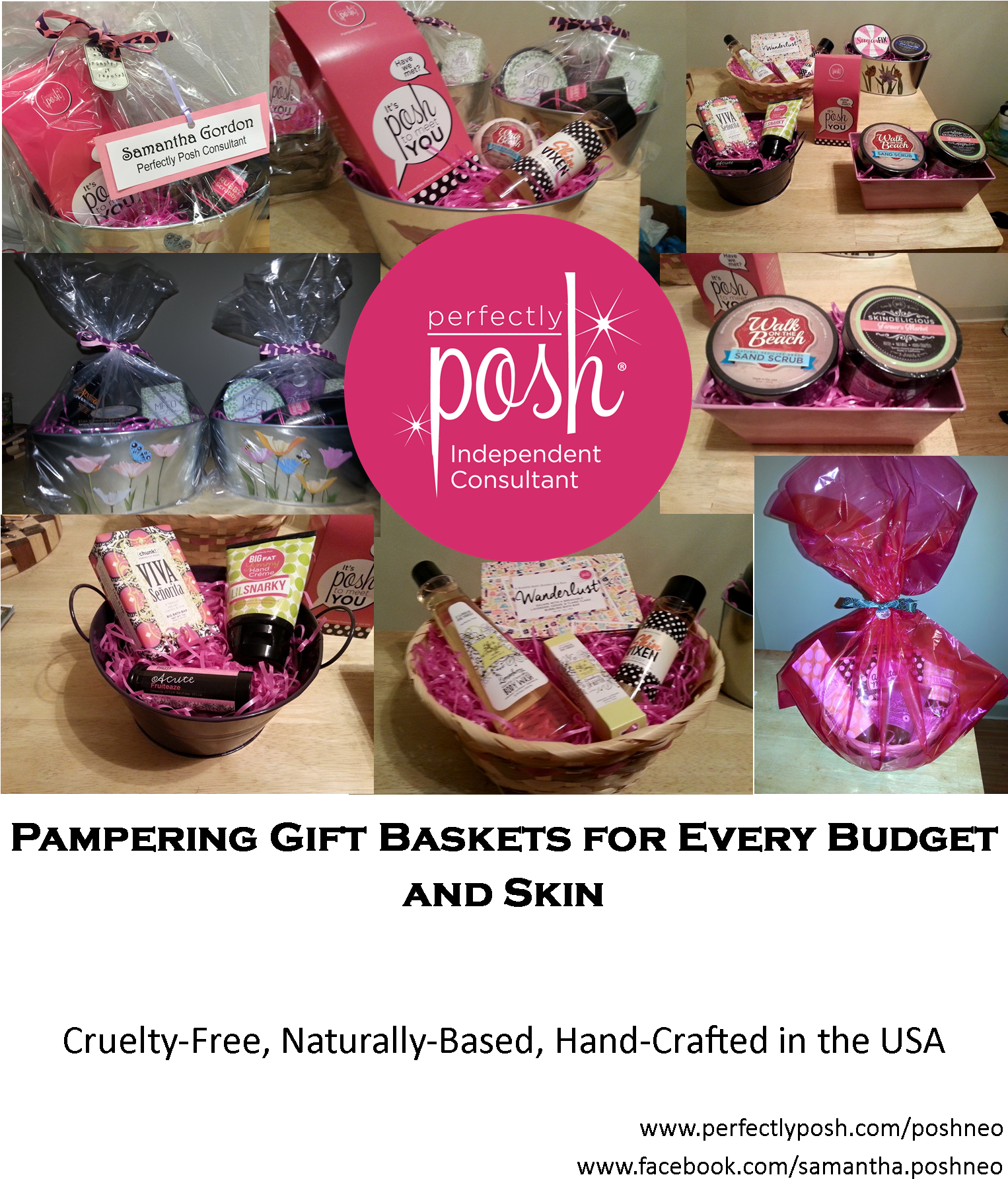 Spring Is In Full Bloom At Posh Neo With Fabulous Pampering - Perfectly Posh Gift Baskets (1526x1817), Png Download