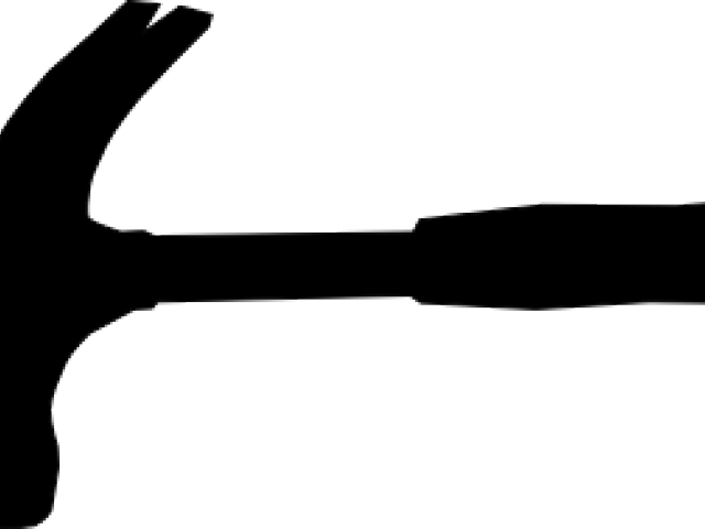 Paint Brush Clipart Hammer - Hammer Silhouette (640x480), Png Download
