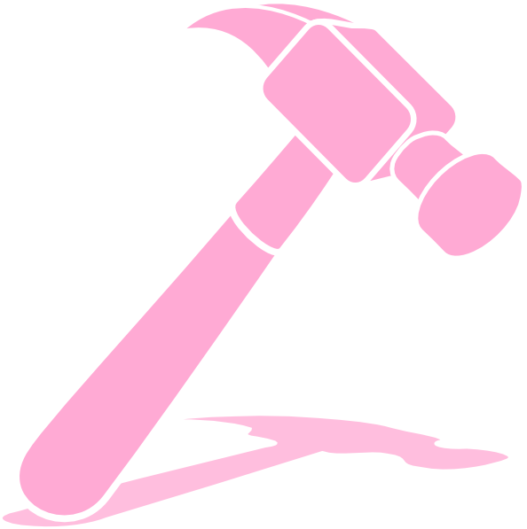 Pink Hammer Clipart (594x597), Png Download