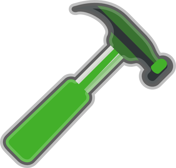 Gray Clip Art At Clker Com Vector - Green Hammer Clipart (600x574), Png Download
