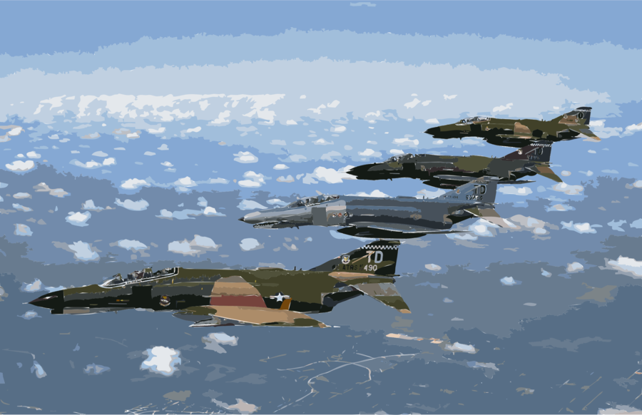 Download Phantom Plane Clipart Mcdonnell Douglas F-4 - F4 Phantom In Vietnam (900x582), Png Download