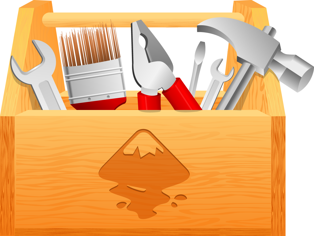 Clip Art Download Toolbox Clip Art Orange Transprent - Toolbox Clipart (1333x1000), Png Download