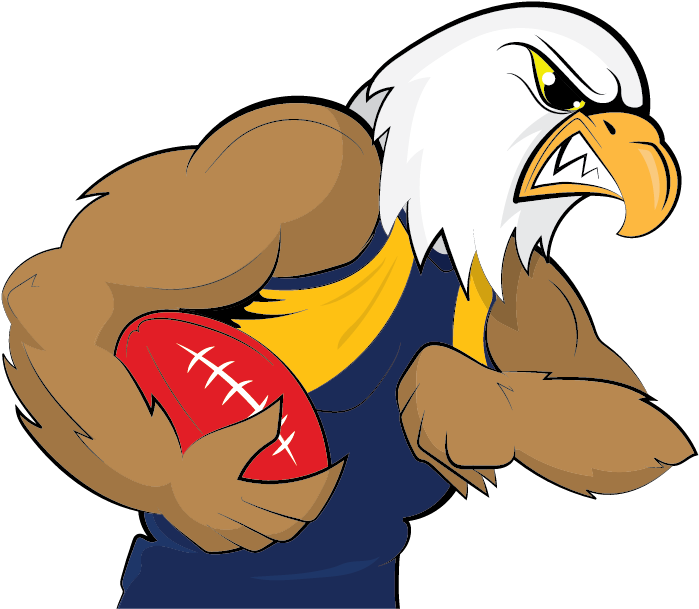 Eagles Clipart Moving - West Coast Eagles Cartoon 2018 (792x777), Png Download