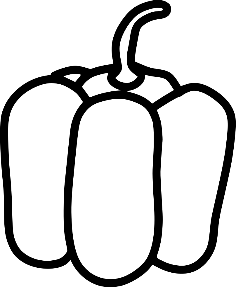 Png Library Download Belle Svg Black And White - Bell Pepper Black And White Png (808x980), Png Download