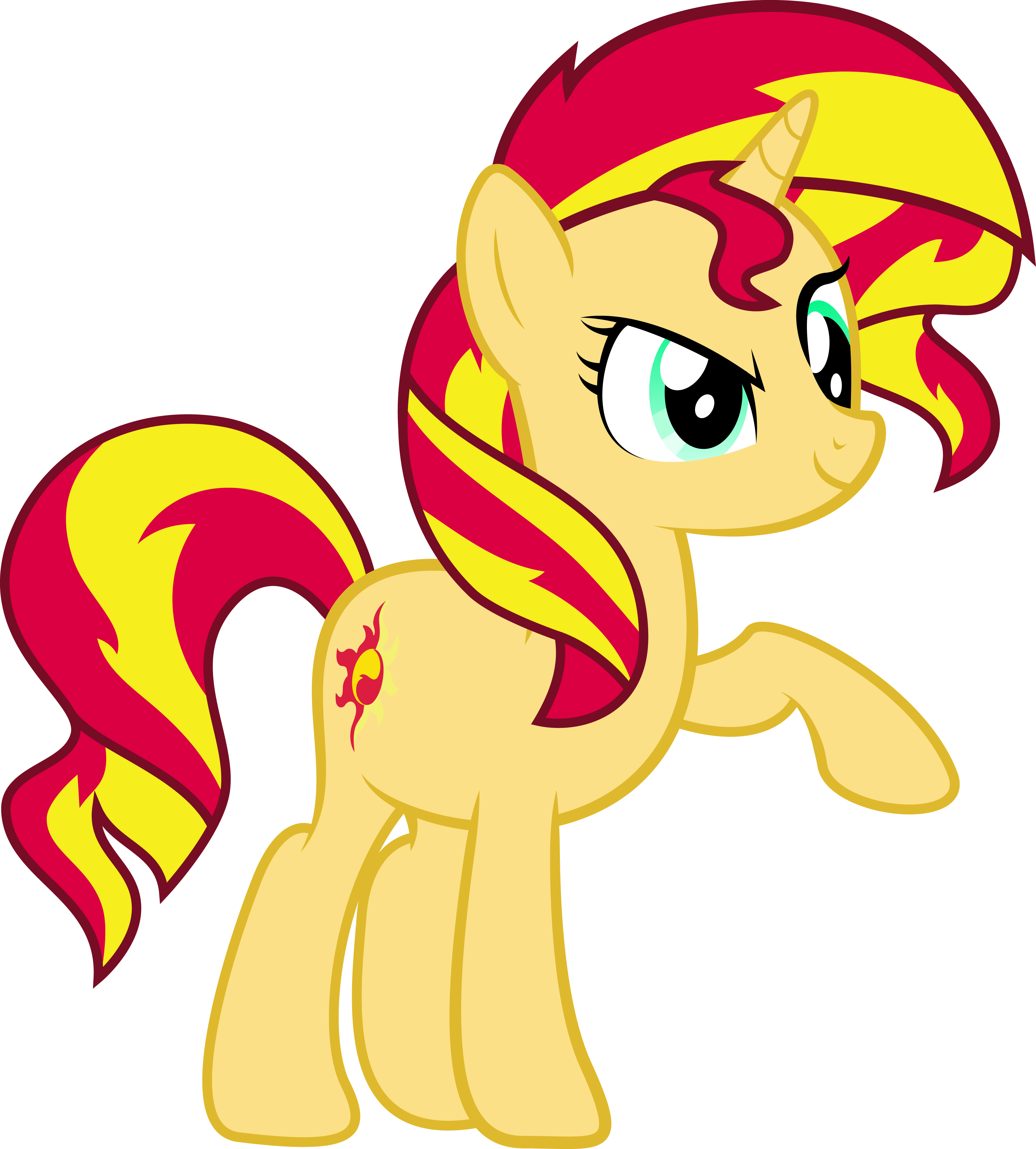 Unicorn Clipart Evil - Sunset Shimmer Pony Evil (3808x4224), Png Download