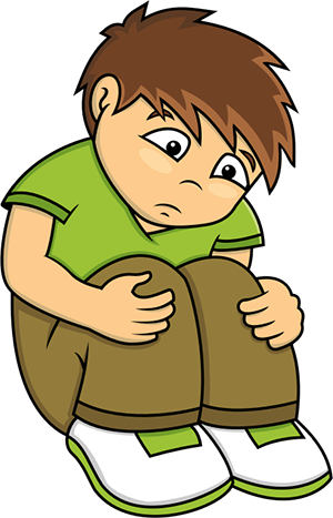 Sad Clipart Mart - Sad Boy Cartoon Png (300x467), Png Download