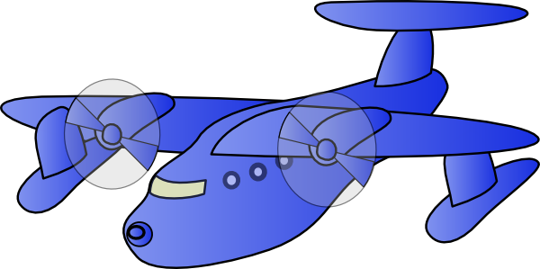 How To Set Use Blue Plane Flying Svg Vector (600x299), Png Download