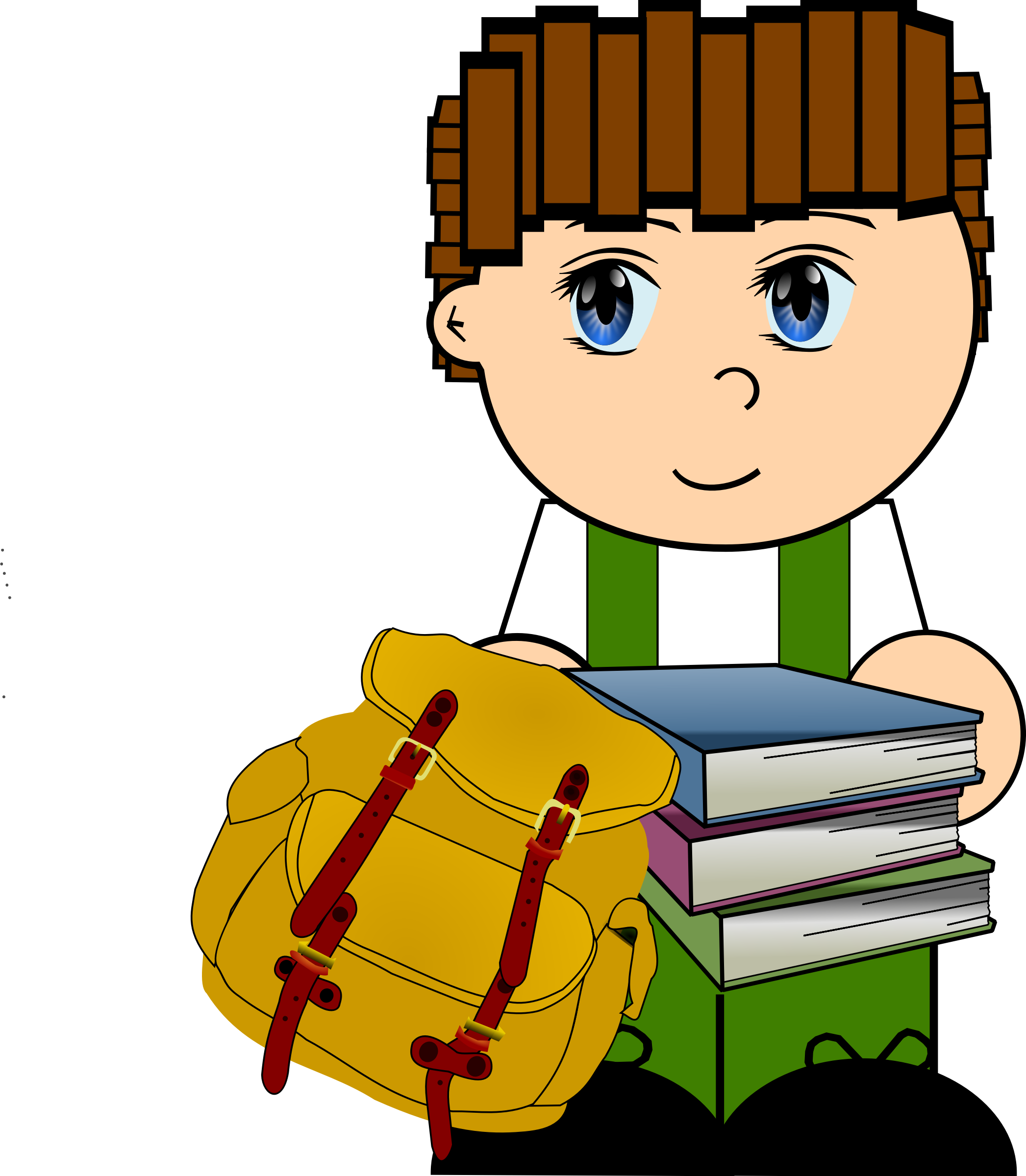 Cartoon Schoolboy Picture Royalty Free Stock - School Boy Clipart (2093x2400), Png Download