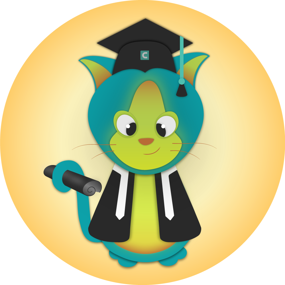 6 Cute "grad Cats" Graduation Cats Clipart Graphics - Cat (1000x1000), Png Download