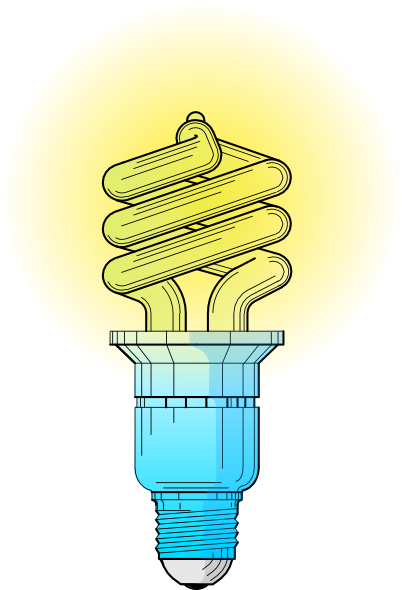 How To Set Use Compact Fluorescent Light Bulb Clipart (402x590), Png Download