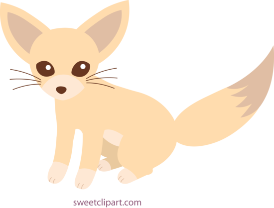 Png Library Download Clipground Cute - Clip Art Fennec Fox (550x418), Png Download