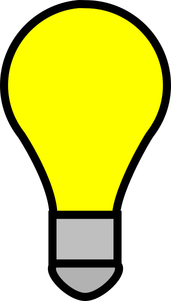 Free Clip Art Light Bulb (342x599), Png Download