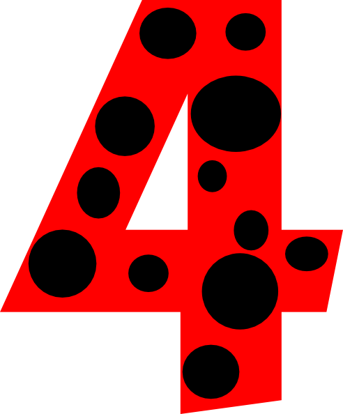 Number 4 Clipart (492x594), Png Download