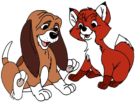 Fox Clipart Fox And The Hound - Fox And The Hound Clipart (435x329), Png Download
