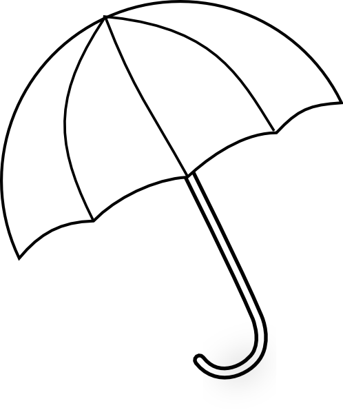 Navy Clipart Umbrella - Large Umbrella Clip Art (498x595), Png Download