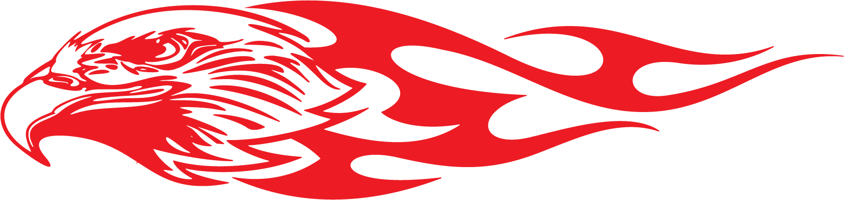 Car Sticker Flame Clip Art - Red Eagle Tribal Png (1713x407), Png Download