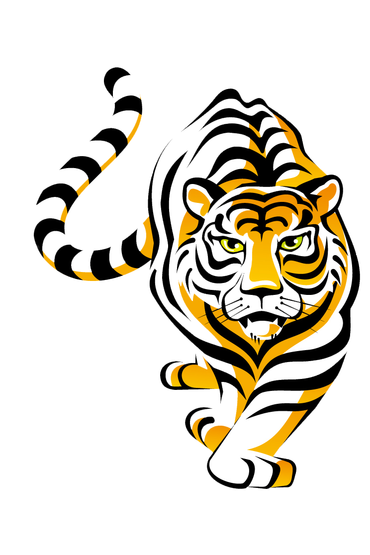 Tiger Clipart Cooking - Tiger School Mascot (744x1116), Png Download