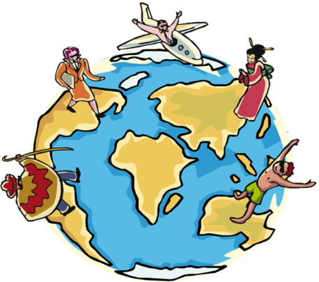 Thanksgiving Clipart Multicultural - Light Shining In Cornwall (458x405), Png Download