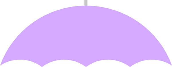 Purple Umbrella Clip Art At - Purple Umbrella Clip Art (600x236), Png Download