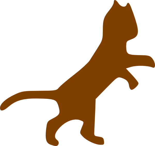 Brown Dancing Cat Svg Clip Arts 600 X 567 Px (600x567), Png Download