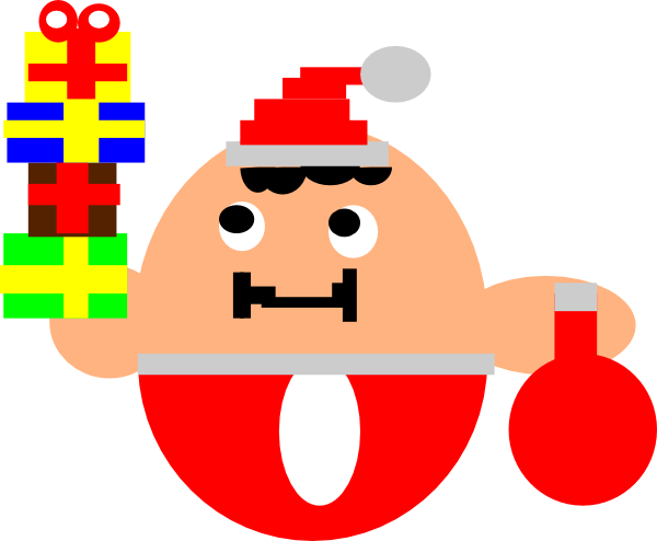 How To Set Use Cartoon Santa Svg Vector (600x494), Png Download