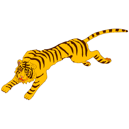 Tiger Running Clipart - Transparent Tiger Stripes Png (508x508), Png Download