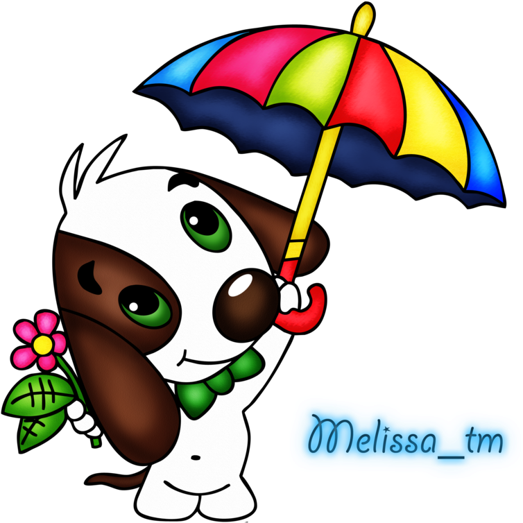 More Like Cute Dog With Umbrella Png By Melissa-tm (800x892), Png Download