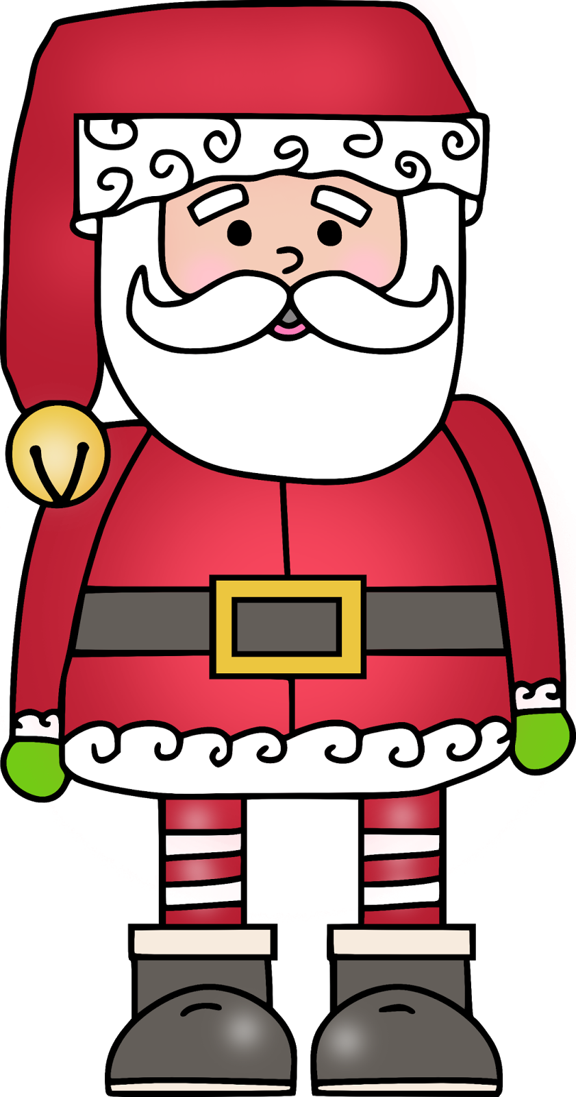 Free Santa Clipart - Free Santa Clip Art (841x1600), Png Download