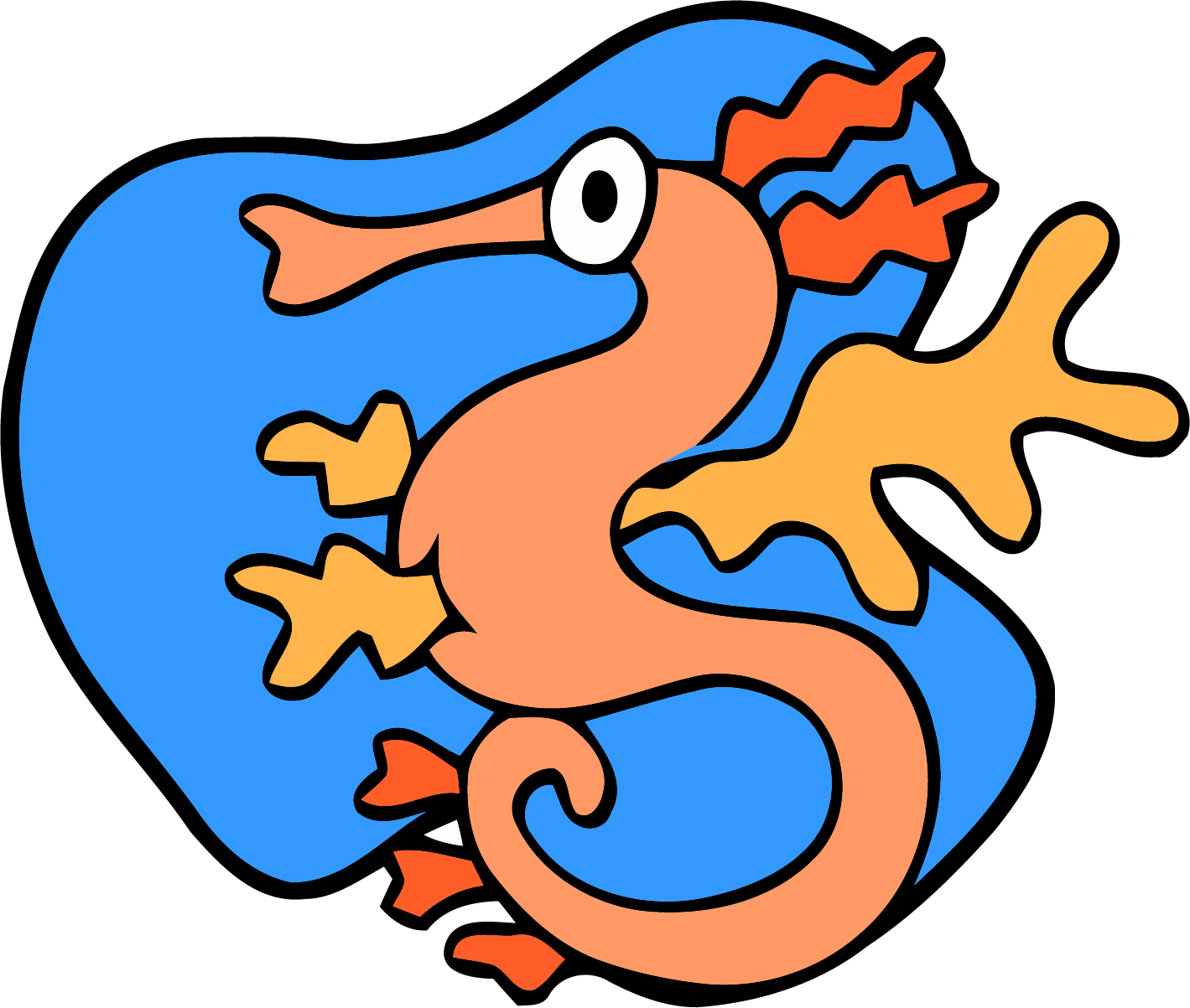 Sea Dragon Clipart Png - Portable Network Graphics (1419x1203), Png Download