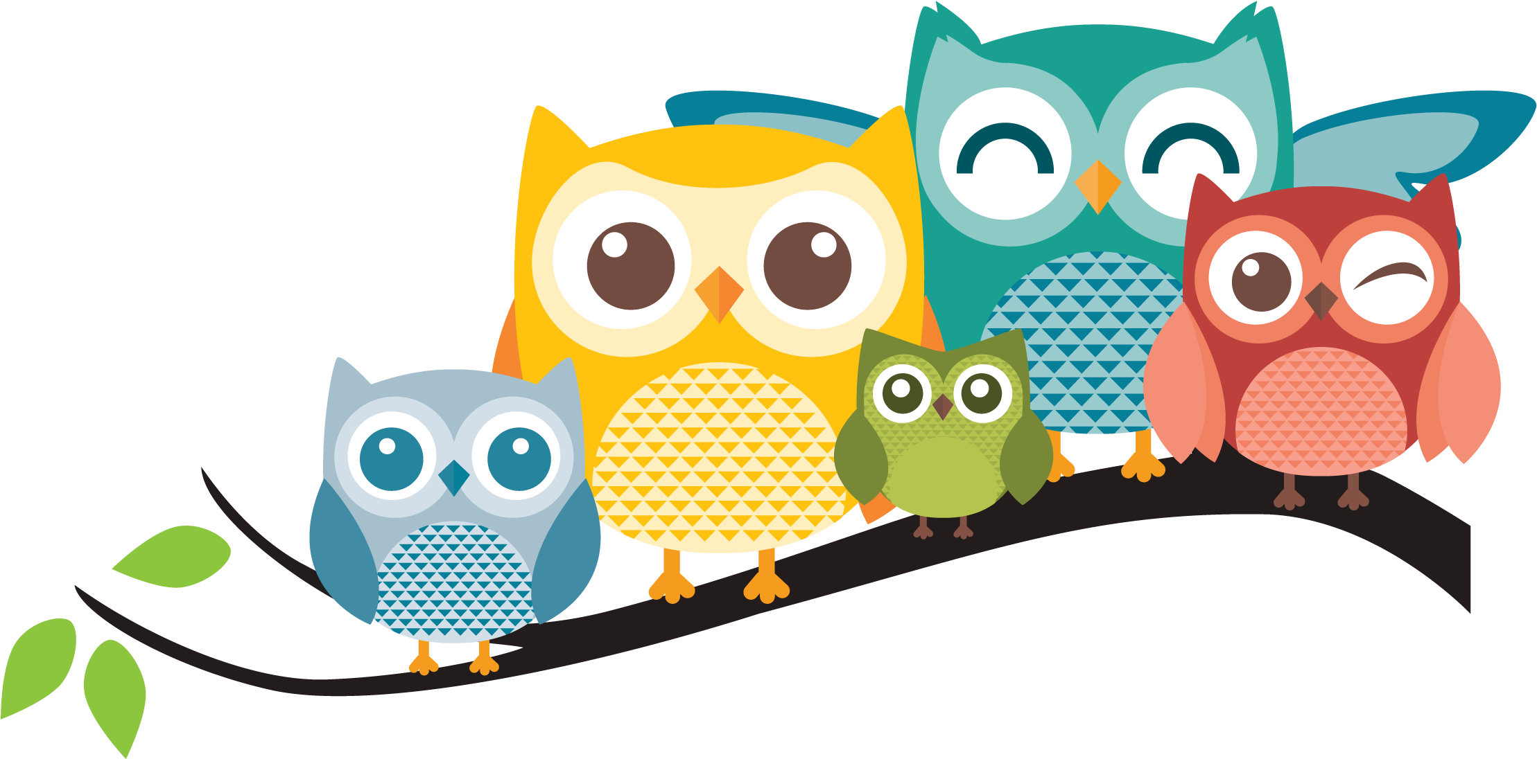 Cartoon Owl Personalized Owl Family Pillow The Personalization - Owl Family Pic Cartoon (2306x1192), Png Download