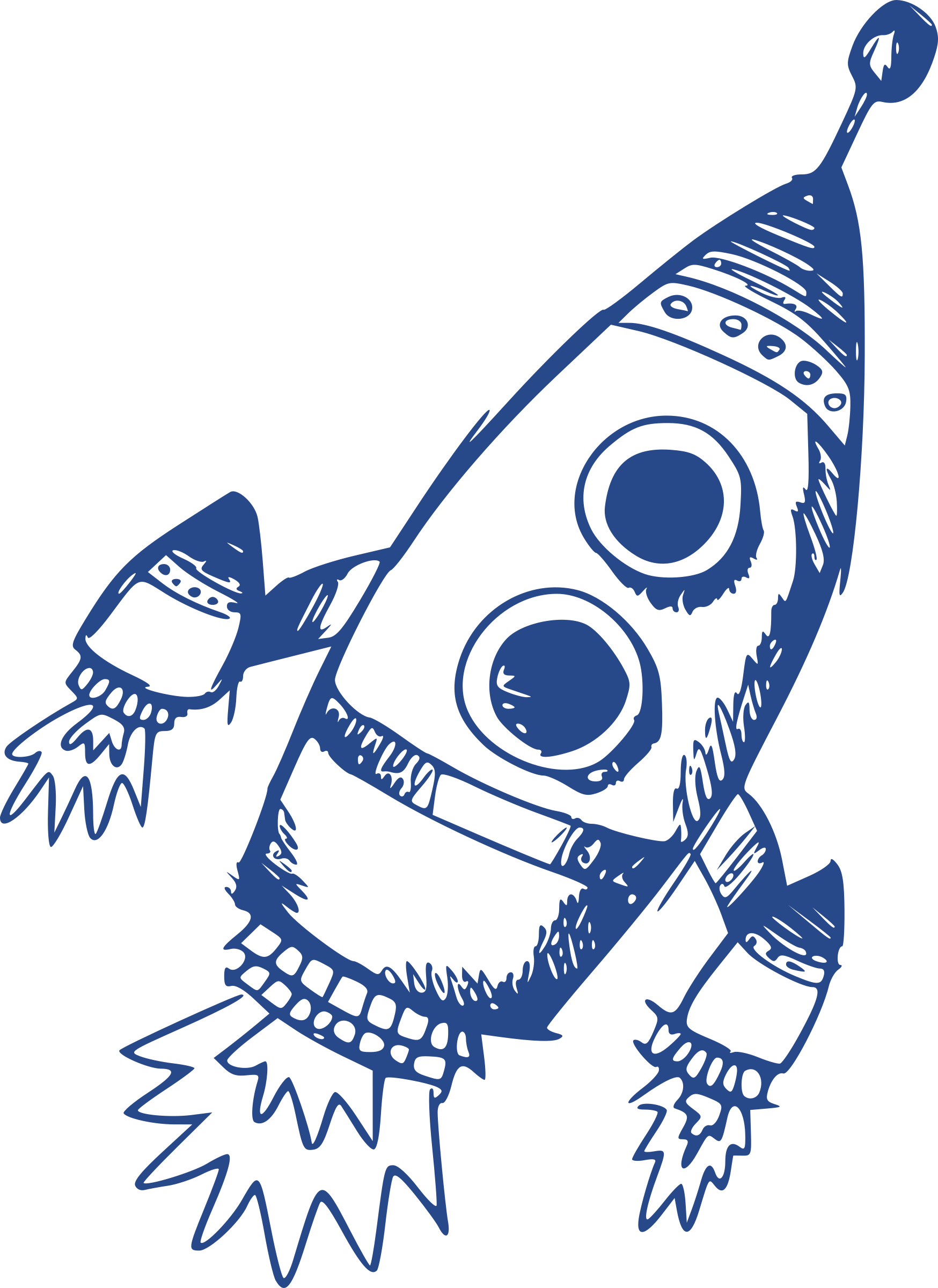 Big Image - Rocket Launch Clip Art (1748x2400), Png Download