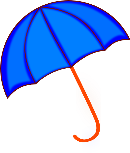 Blue Umbrella Svg Clip Arts 504 X 600 Px (504x600), Png Download