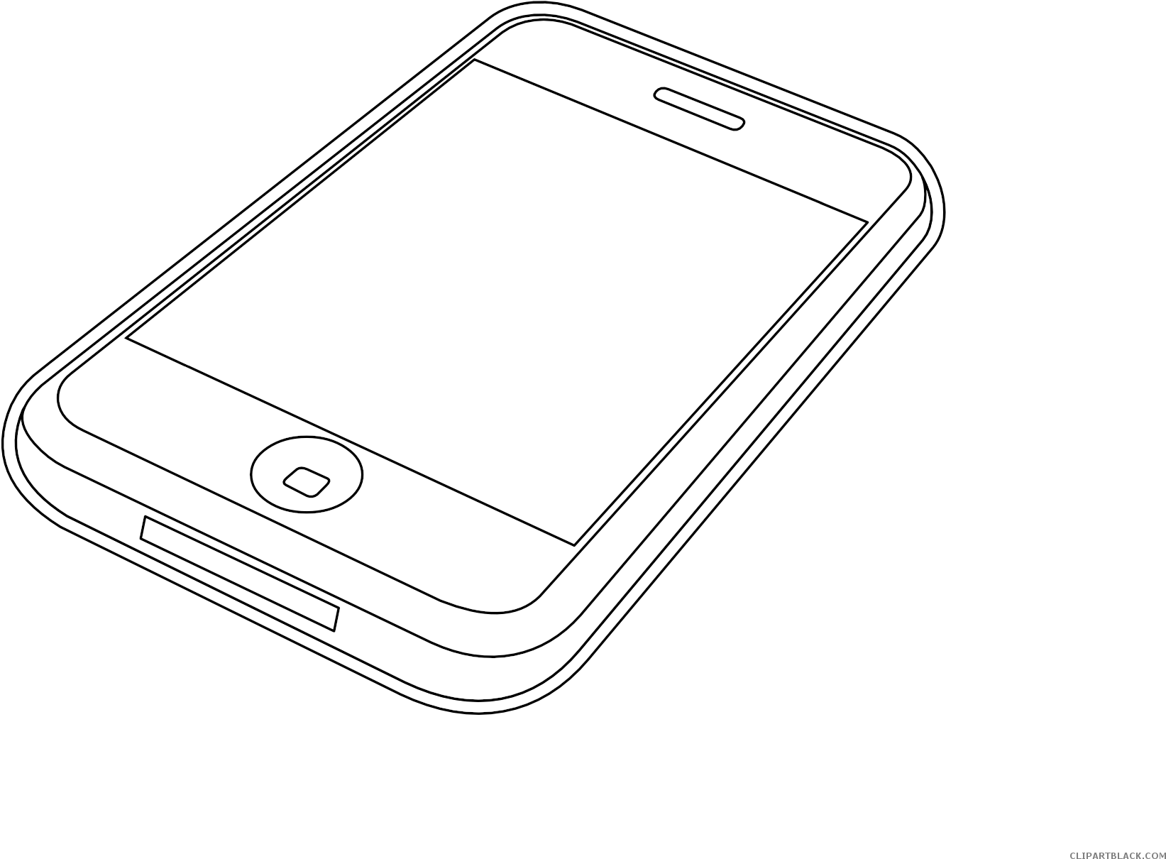 Download Iphone Outline Clipart - Iphone - Full Size PNG Image - PNGkit