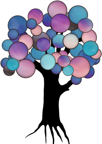 Whimsical Bubble Tree Png Art - Clip Art (900x599), Png Download