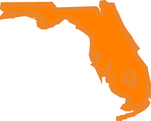 Clip Art At Clker - Florida State Outline Png (600x479), Png Download