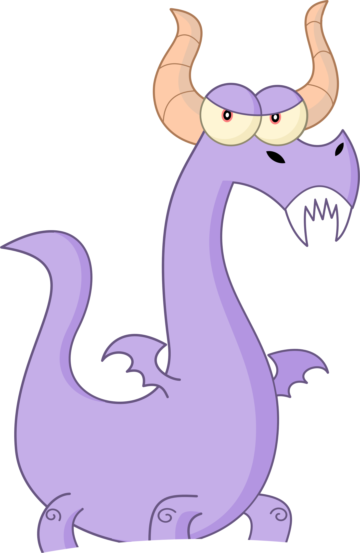 Free Download Purple Cartoon Dragon Clipart Dragon (1468x2254), Png Download