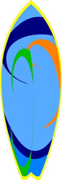 Surfboard Clipart Png For Web (204x591), Png Download