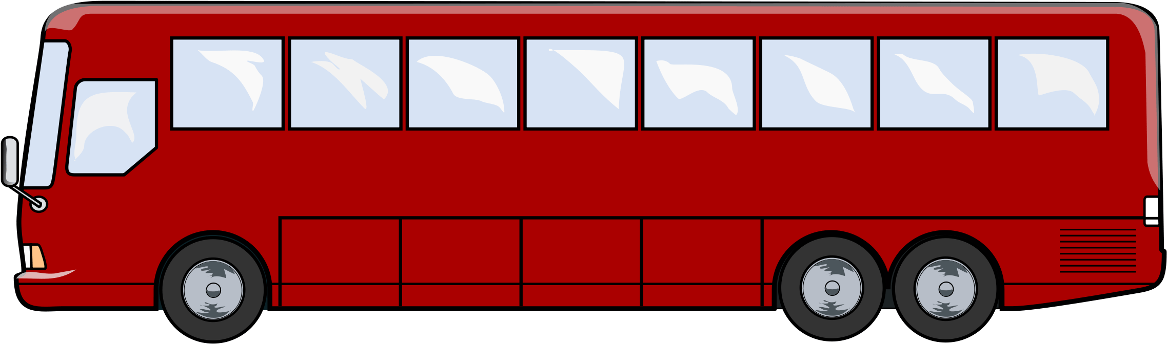 Side View Png Transparent - Bus Clipart (2400x1627), Png Download