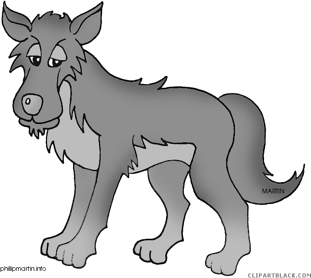 Png Royalty Free Stock Cartoon Clipartblack Com Animal - Wolf Clip Art Gif (648x574), Png Download