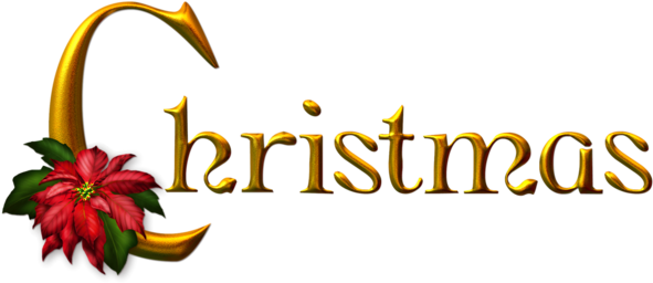 0, - Christmas Text Clip Art (600x262), Png Download