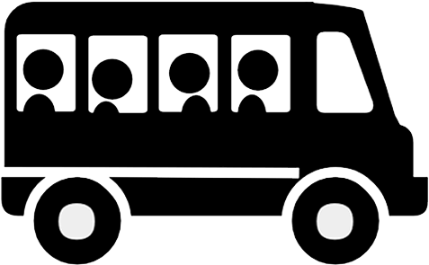 19 Shuttle Clipart Black And White Library Hotel Huge - Shuttle Bus Clipart Black And White (500x422), Png Download