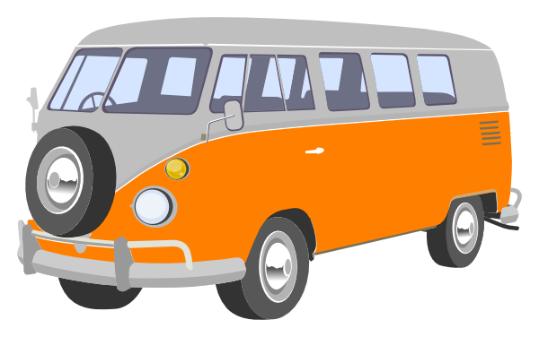 Vw Bus Clipart - Volkswagen Van Clipart (600x376), Png Download