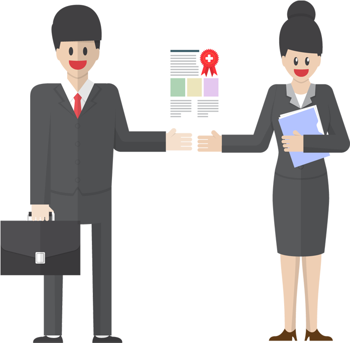 Business Man And Woman Png - Businessman And Woman Png (700x690), Png Download