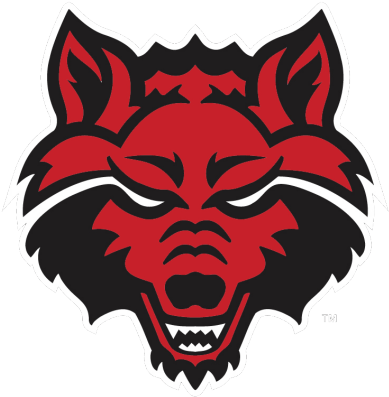 @astatemb Vs Central Arkansas - Arkansas State University Red Wolf (800x634), Png Download