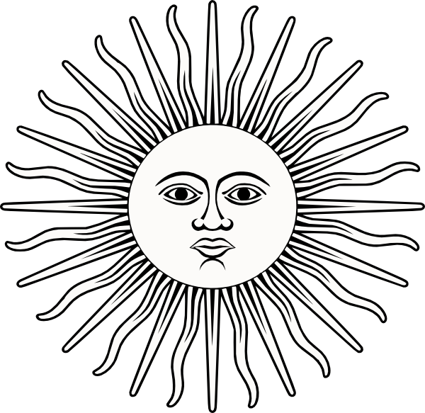 Drawing Sun 91 - Sol Argentina (600x583), Png Download