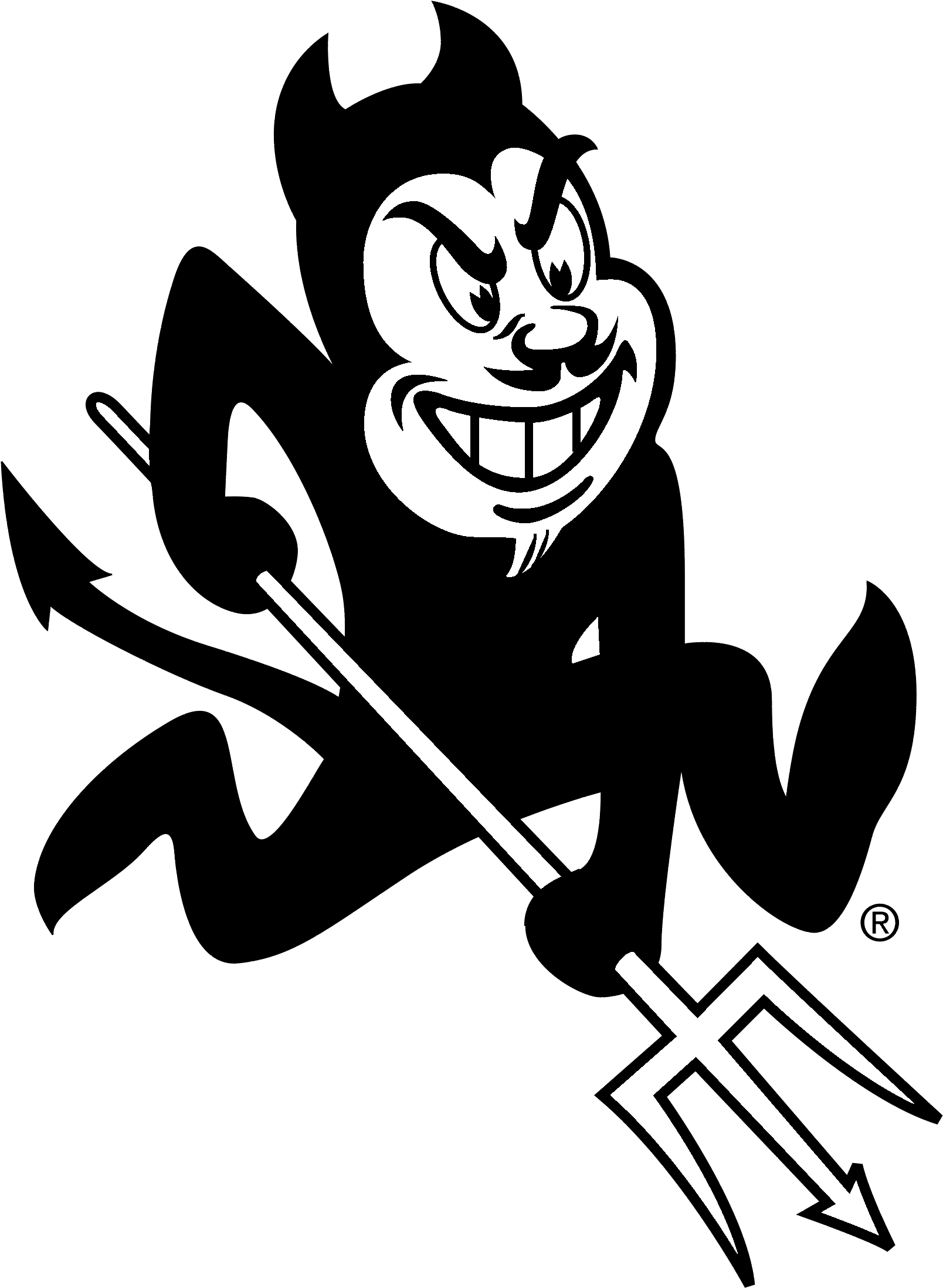 Arizona State Sun Devils 02 Logo Black And White - Arizona State Sun Devils (2400x2400), Png Download