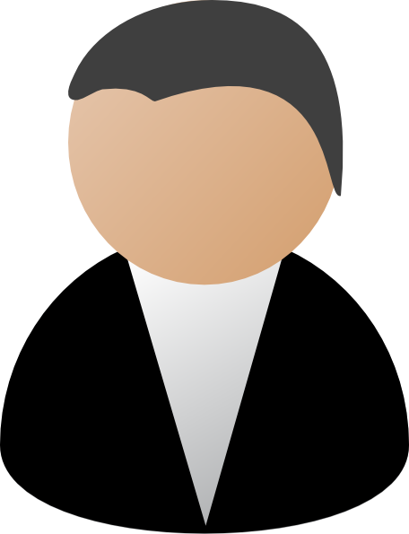 Business Person Black Clip Art At Clker - Person Black (456x595), Png Download