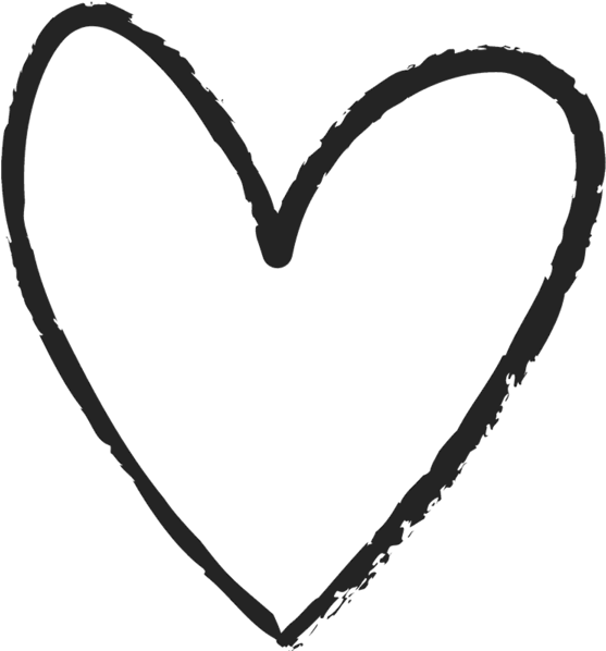 Love Hand Drawn Heart Symbol Outline - Hand Drawn Heart Clipart (600x600), Png Download