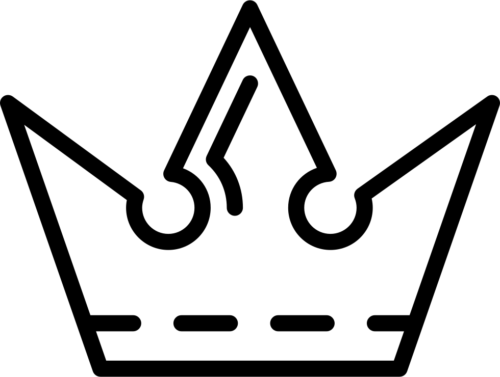 Royal Crown Outline Design - King Crown White Png (980x740), Png Download